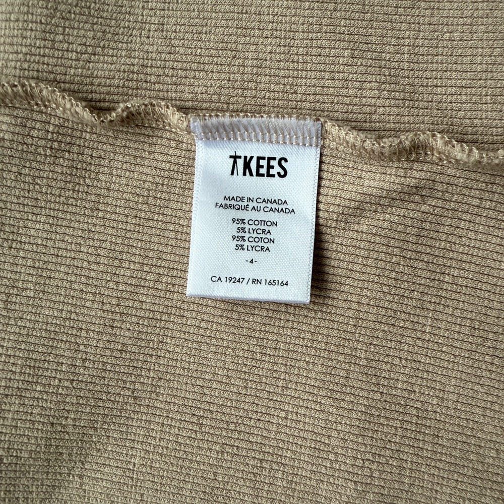 TKEES Bike 4 unisex Cycling Shorts Taupe Ribbed Cotton Stretch Y2K - Picture 7 of 11